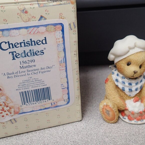 Cherished Teddies Matthew A DAsh Of Love Sweetens Any Day Boy dressed As Chef - Picture 6 of 6